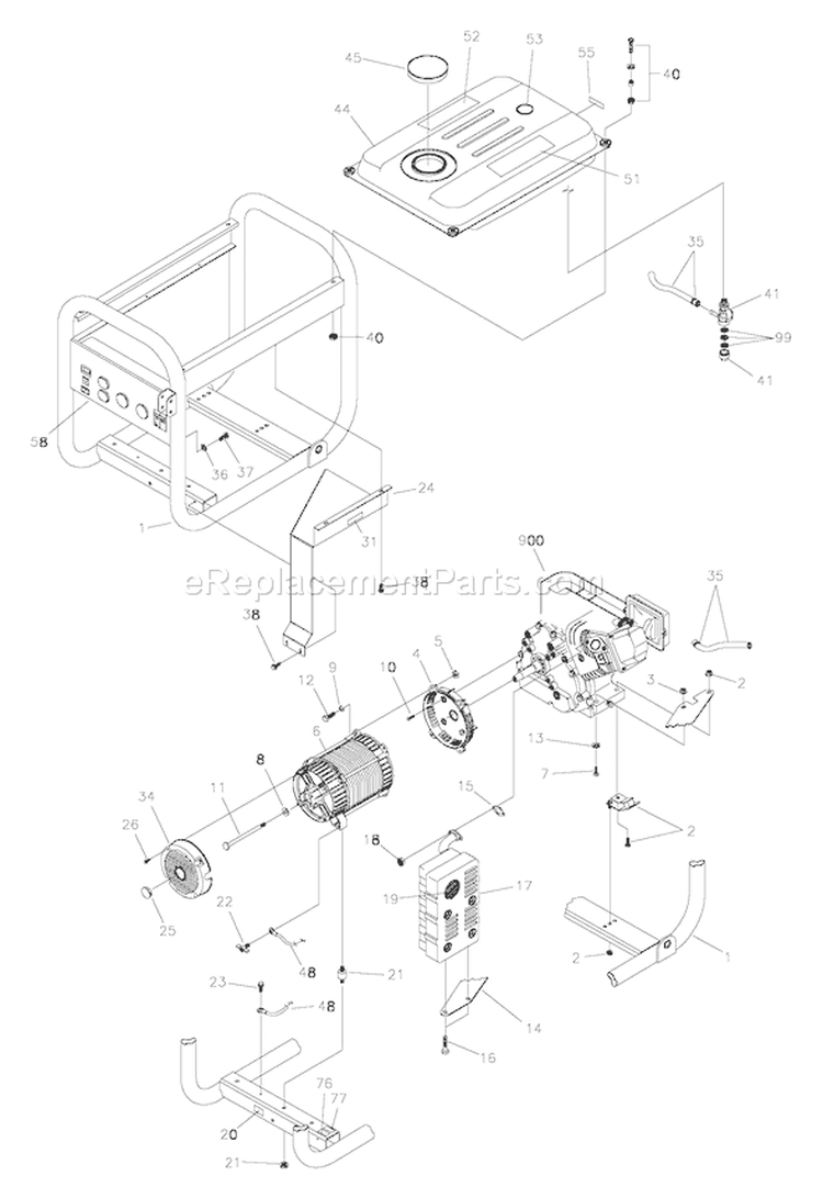 Page C Diagram and Parts List for 1932-1  Briggs and Stratton Generator